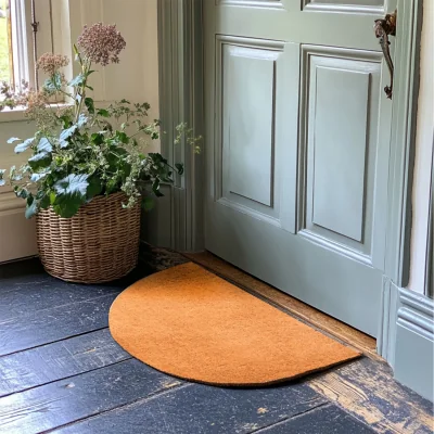 The Range PVC Coir Half Moon Non-Shed Doormat - Beige