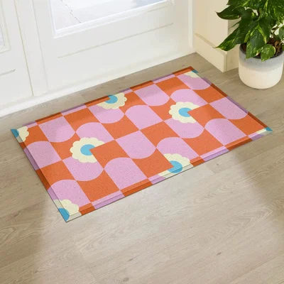 The Range Elizabeth Olwen Floral Wave Pattern Indoor/Outdoor Doormat (90x60cm) - Multi / 90 x 60cm