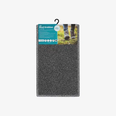 The Range Grey and Black Mud Grabber PVC Spaghetti Entrance Door Mat
