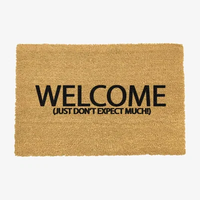 The Range Welcome Don't Expect Much Doormat - Black