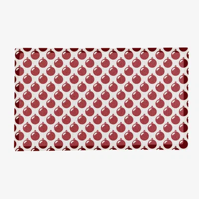 The Range Bauble Pattern Indoor Outdoor Doormat - Red