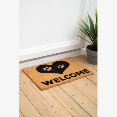 The Range Filta Paw Heart Doormat - Brown
