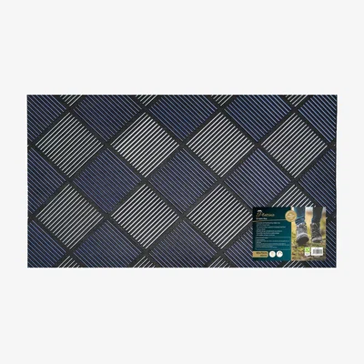 The Range Platina Rubber Scraper Doormat - Blue