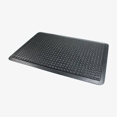 The Range Doortex Anti-Fatigue Black Bubble Mat - Black