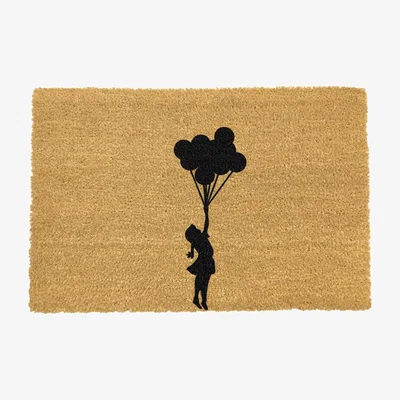 The Range Flying Balloon Girl Doormat - Black