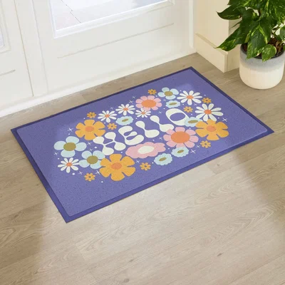 The Range Elizabeth Olwen Hello Floral Indoor/Outdoor Doormat (90x60cm) - Multi / 90 x 60cm