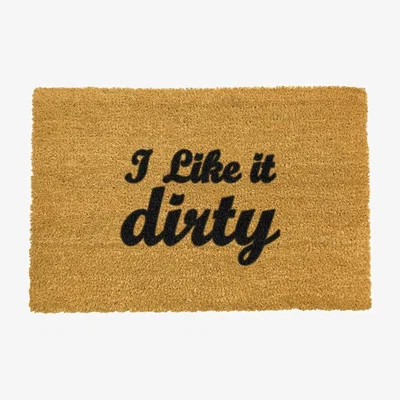 The Range I Like It Dirty Doormat - Black