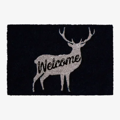 The Range Filta Welcome Deer Doormat - Black