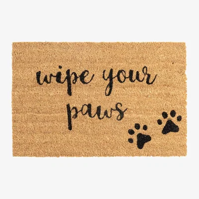 The Range Paws Coir Door Mat - Brown