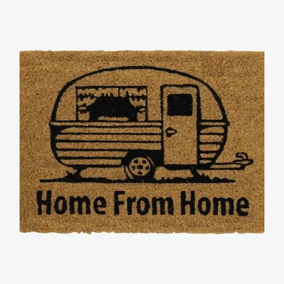 The Range Caravan Doormat Home From Home - Natural