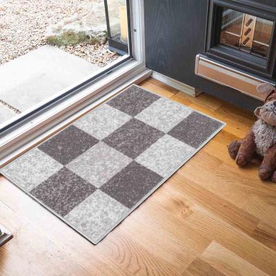 The Range Machine Washable Square Design Anti Slip Doormats - Runners - Grey / 120cm / 1.04kg