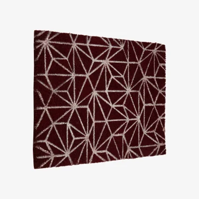 The Range Mimo Dark Red Geometric Doormat - Red