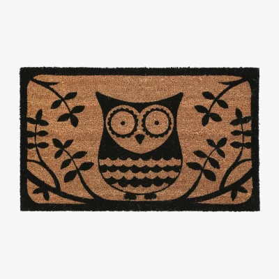 The Range Coir Owl Doormat - Brown