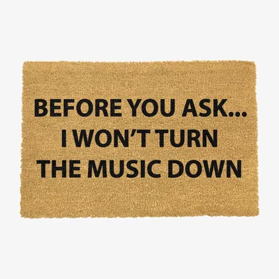 The Range Loud Music Doormat - Black