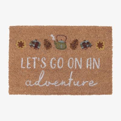 The Range Natural Coir Let's Go on an Adventure Doormat - 60 x 40cm
