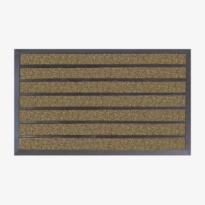 The Range Dirt Stopper Pro Rectangular Scraper Entrance Door Mat, Beige