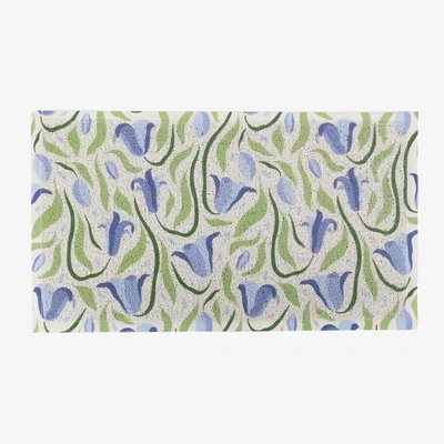 The Range Bluebells Pattern Indoor Outdoor Doormat - Blue