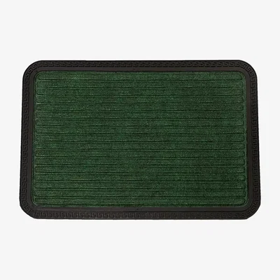 The Range Decorative Striped Door Mats - Green