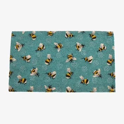 The Range Bumble Bee Coir Doormat  - Blue