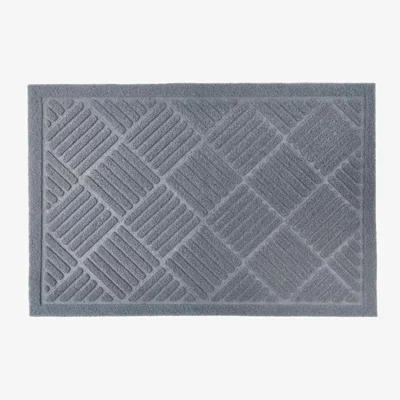 The Range Cross Hatch Door Mat - Grey
