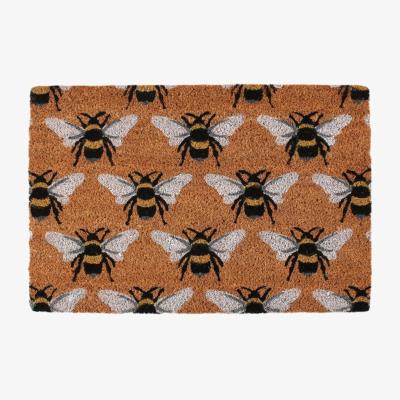 The Range Bee Print Natural Welcome Doormat For Your Home - Brown