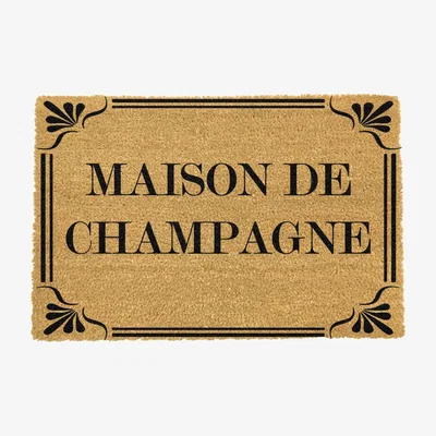 The Range Country Home Maison De Champagne Extra Large Doormat - Black
