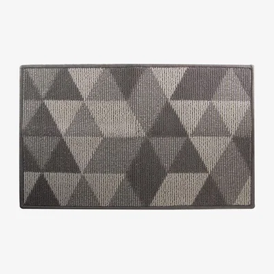 The Range Grey Geometric Indoor Doormat - Grey