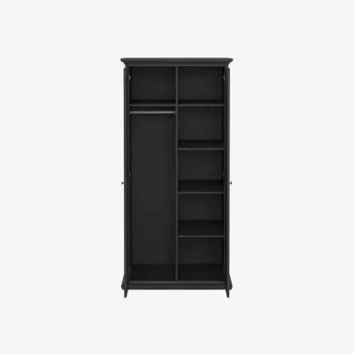 The Range Osaka Farmhouse Dark Grey 2-Door Matt Wardrobe - Grey
