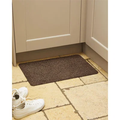 The Range Waterloo Brown Cotton Rich Midweight Borderless Washable Mat 40 x 60cm  Brown - Brown