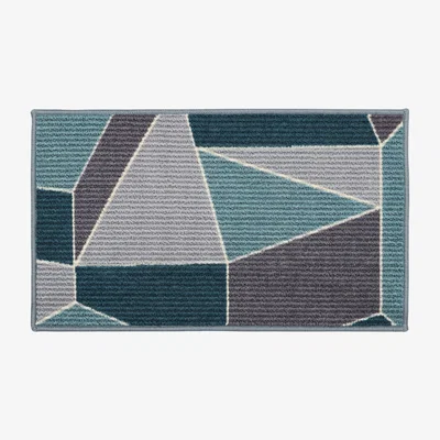 The Range JVL Fiora Machine Washable Door Mat, 44 x 75 cm, Duck Egg - Duck Egg