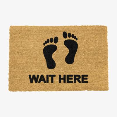The Range Wait Here Doormat - Black