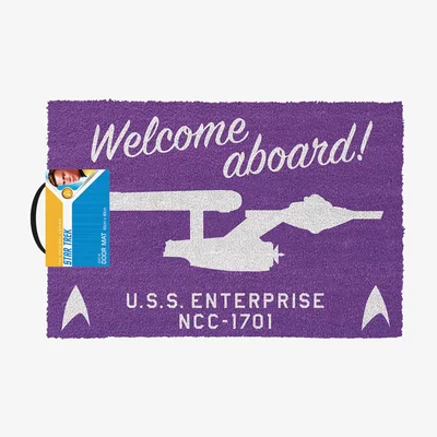 The Range Star Trek (Welcome Aboard!) Doormat - Black