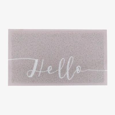 The Range Grey Hello Scribble Indoor Outdoor Doormat - Grey
