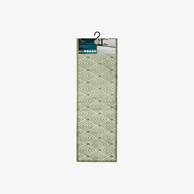 The Range Machine Washable Mega Mat Entrance Doormat and Runner - Geo   - Green