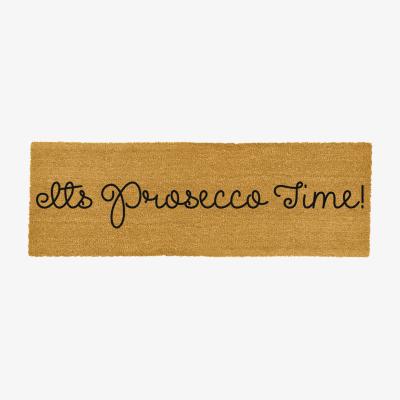 The Range It's Prosecco Time Patio Doormat - Black