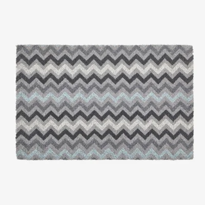 The Range Filta Grey And White Chevron Coir Doormat - Grey & White