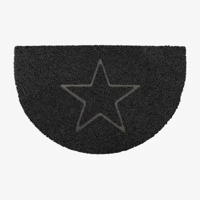 The Range Oseasons Star Half Moon Doormat - Black