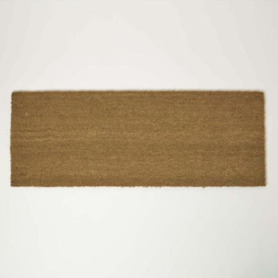 The Range Plain Coir Double Door Mat Runner - Brown