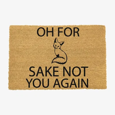 The Range For Fox Sake Doormat - Black