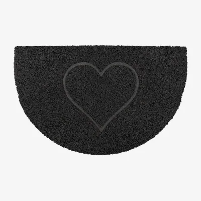 The Range Oseasons Heart Half Moon Doormat - Black