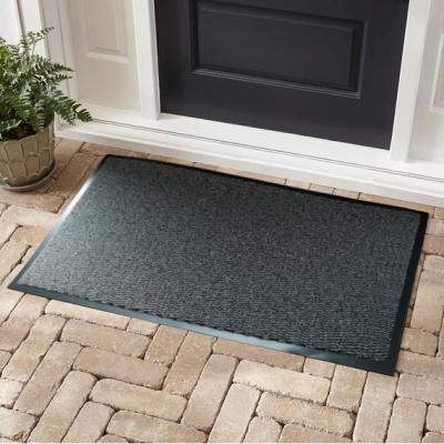 The Range Non Slip Heavy Duty Dirt Rubber Edged PVC Barrier Door Entrance Mats - Silver / 60cm / 80cm