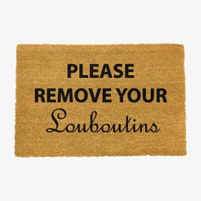 The Range Please Remove Your Louboutins Doormat - Black