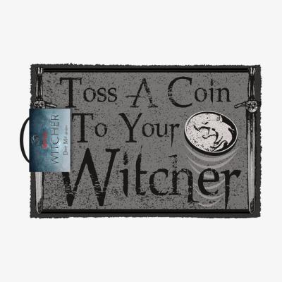 The Range The Witcher (Toss A Coin) Doormat - Black