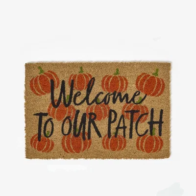 The Range Pumpkin Patch Non-Slip Coir Doormat, 40 x 60 cm - Orange