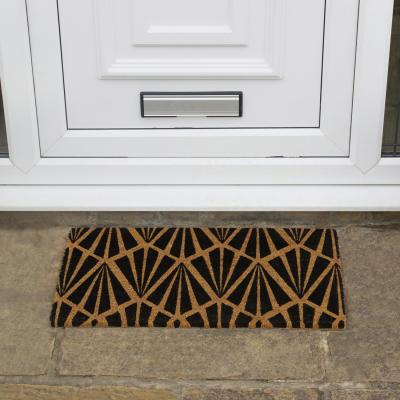 The Range JVL Eco-Friendly Art Deco Door Mat - Brown