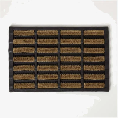 The Range Heavy Duty Rubber Coir Doormat Scraper - Black