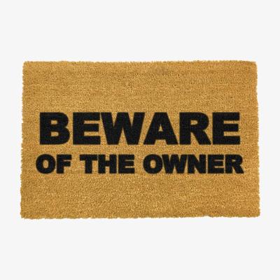 The Range Beware Of The Owner Doormat - Black