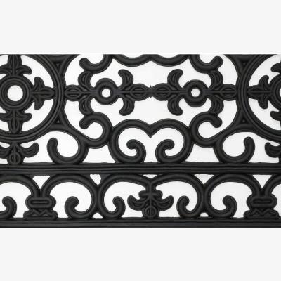 The Range 4x Pack - Radcliffe Iron-Effect Doormat Rubber Rectangle - Black
