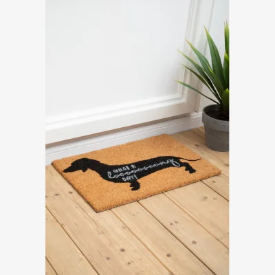 The Range Filta What a Long Day Sausage Dog Doormat - Brown