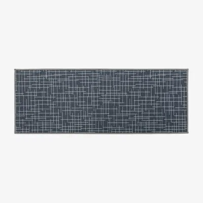 The Range JVL Savio Machine Washable Runner Mat, 57 x 150 cm, Grey - Grey